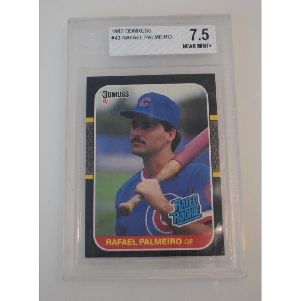 1987 Donruss #43 Rafael Palmeiro BGS 7.5 Near Mint+